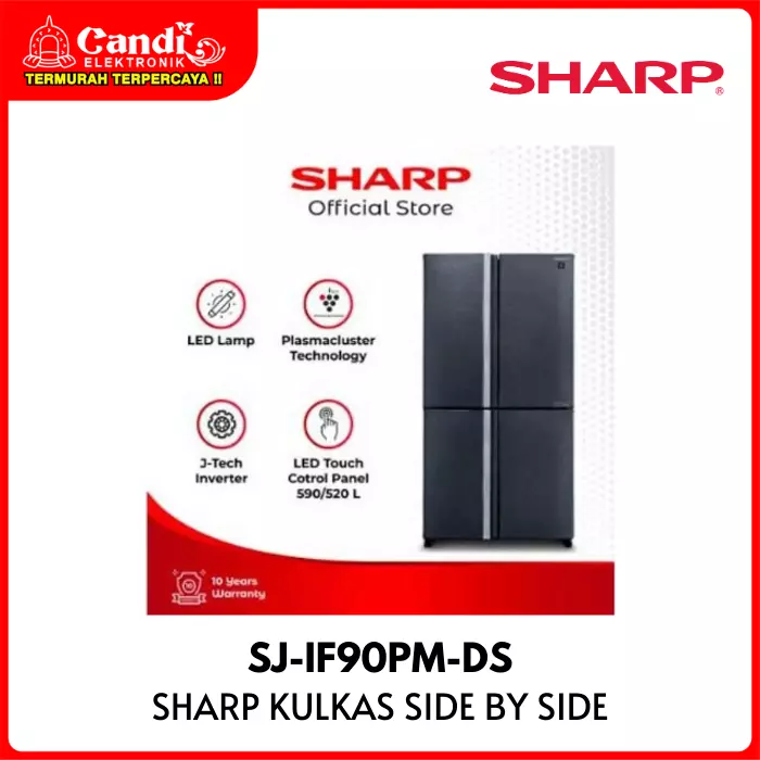 KULKAS SIDE BY SIDE SHARP